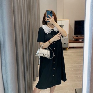 Đầm bầu công sở váy bầu mùa hè chất lụa siêu mát