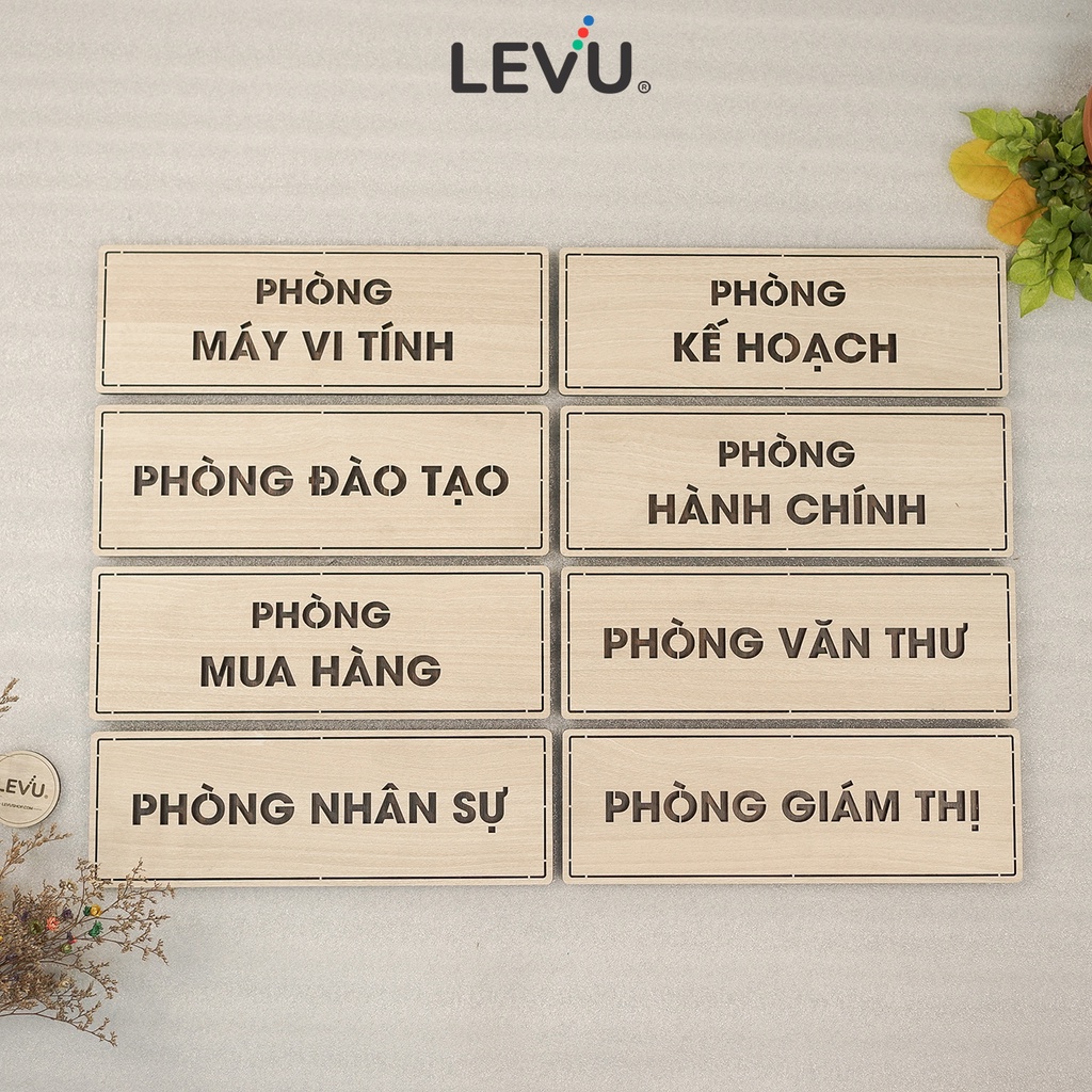 Bảng tên dán cửa phòng bằng gỗ khắc laser trang trí decor cao cấp