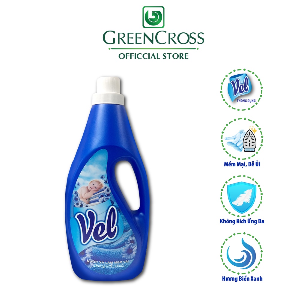 Nước xả VEL hương Biển Xanh/ Lavender - Chai 1,8 Lít