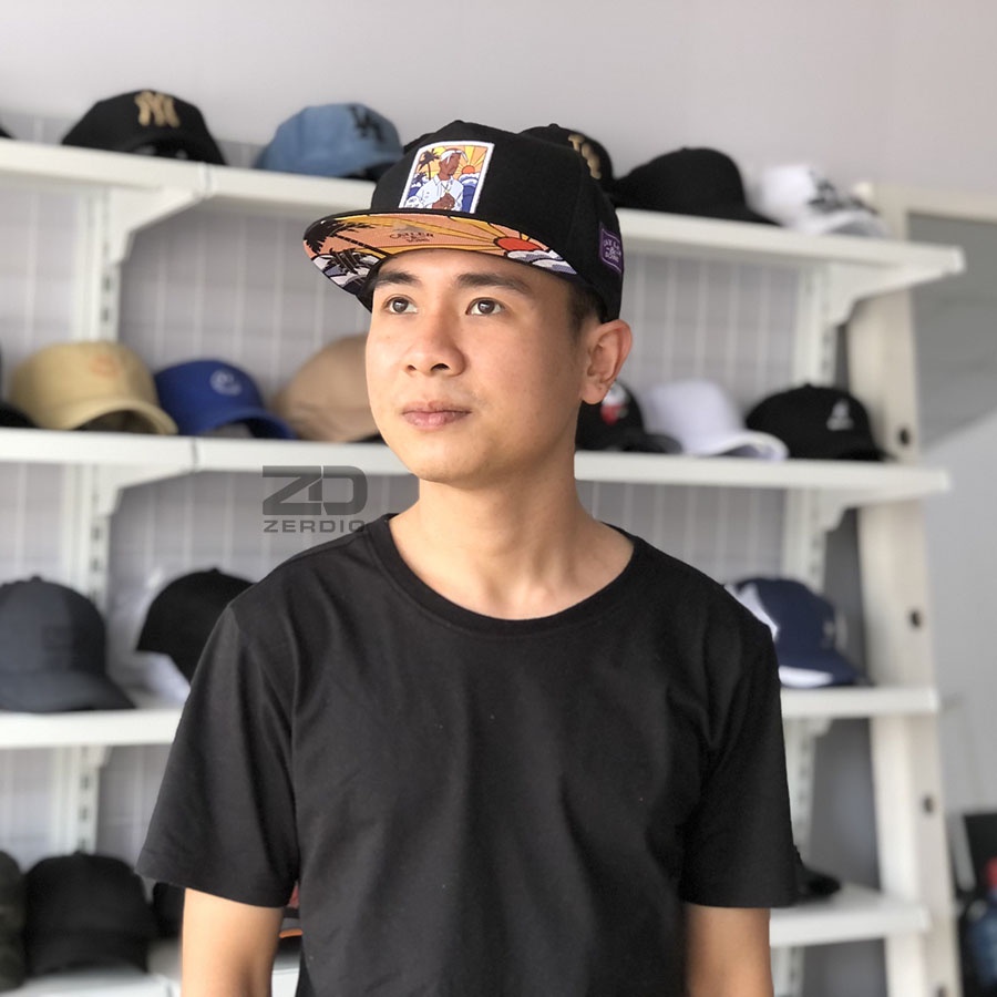 Nón Snapback, mũ hiphop nam nữ màu đen phong cách thời trang cá tính