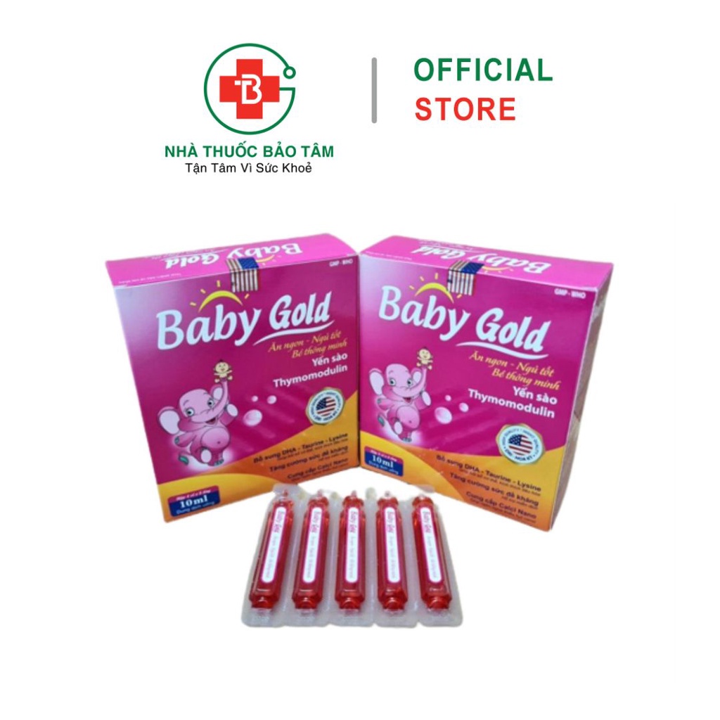 Baby Gold ăn ngon giúp bé ngủ tốt, bé ăn ngon, ngủ ngon, kích thích bé ăn nhiều hơn - Hộp 20 ống