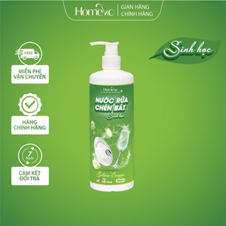 Nước Rửa Chén Bát Sinh Học Homevic 500ML Mềm Dịu Da Tay, Đánh Bay Dầu Mỡ
