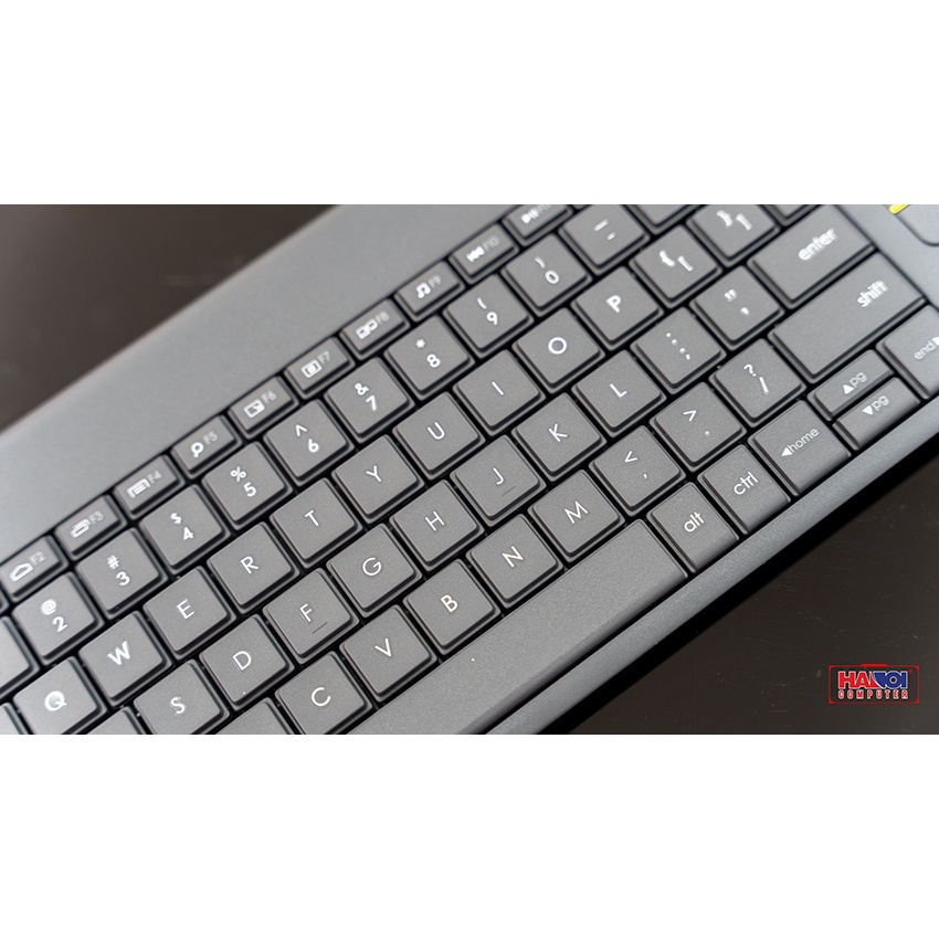 Bàn phím không dây Logitech K400 plus Tích hợp chuột cảm ứng ngay trên bàn phím