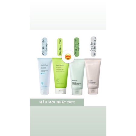 sữa rửa mặt innisfree mẫu mới