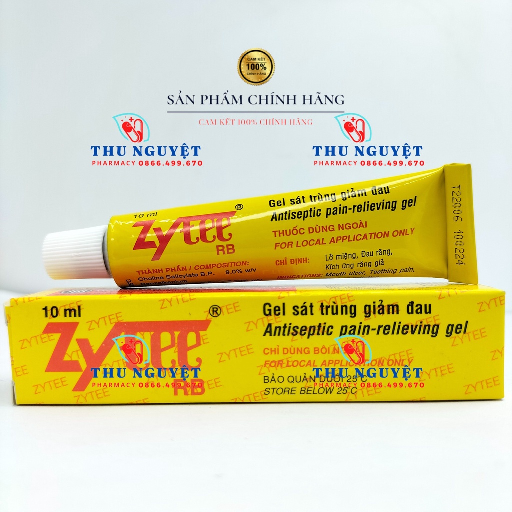 Zytee RB 10ml gel bôi nhiệt miệng đau răng viêm lưỡi viêm lợi