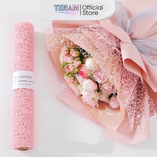 Lưới nhện gói hoa 50cm - cuộn lưới sợi bó hoa - họa tiết - nhiều màu