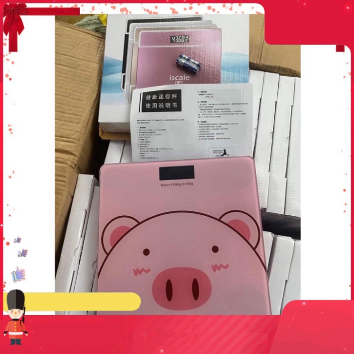 Cân điện tử sức khỏe lợn hồng dễ thương - Cân sức khỏe heo xinh độ chính xác cao