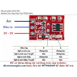 Module Cảm Ứng Chạm TTP223 Mini