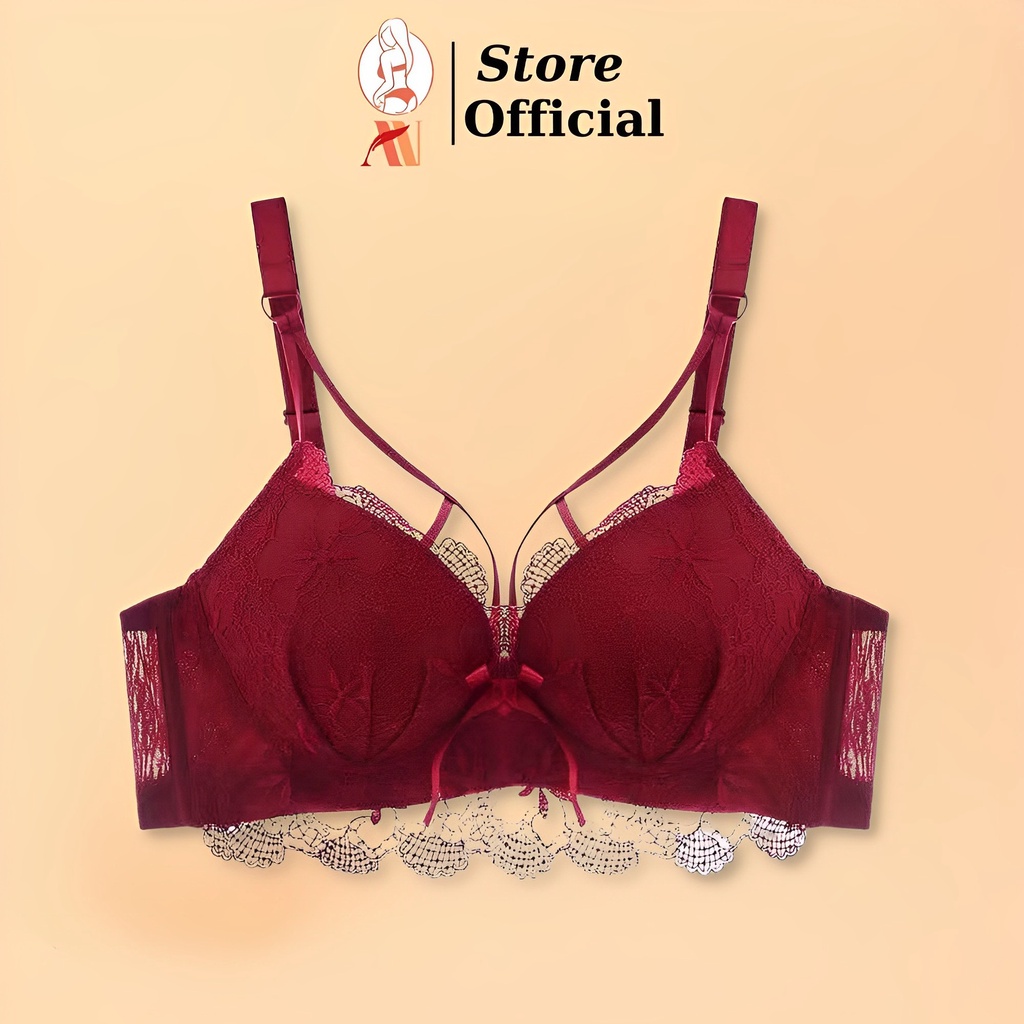 Áo Lót Nữ Ren Nâng Ngực AN 2 Dây Mút Dày Sexy Gợi Cảm 5508