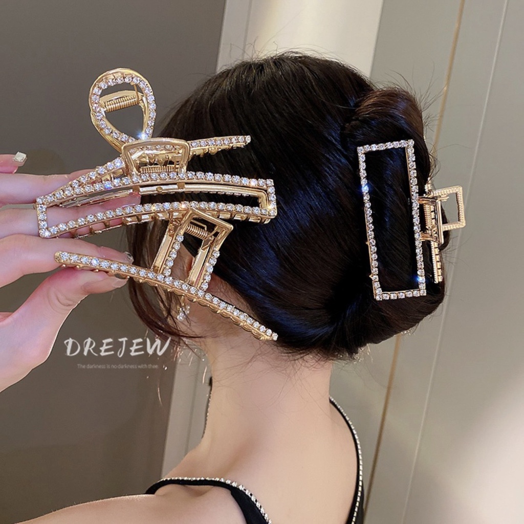 Kẹp tóc phong cách cổ trang hình Quạt đính đá sang trọng quý phái cho nàng