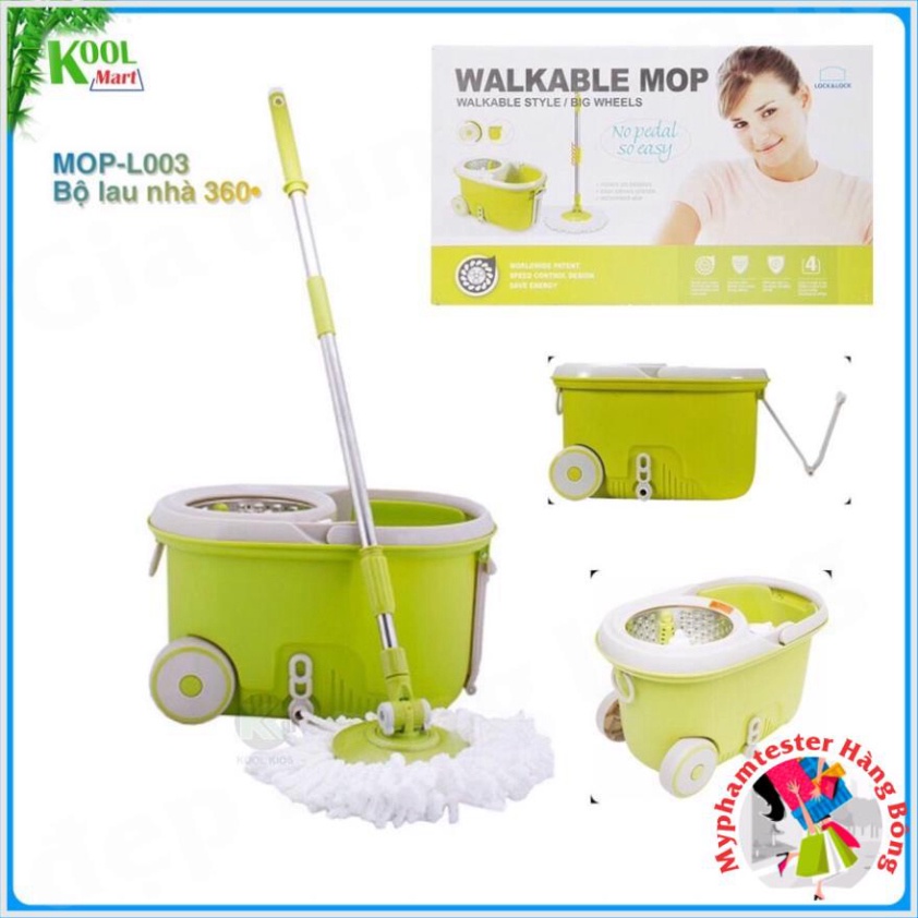 BỘ LAU NHÀ XOAY TAY 360 ĐỘ - MOP-L003 , đồ gia dụng thông minh, tiện ích