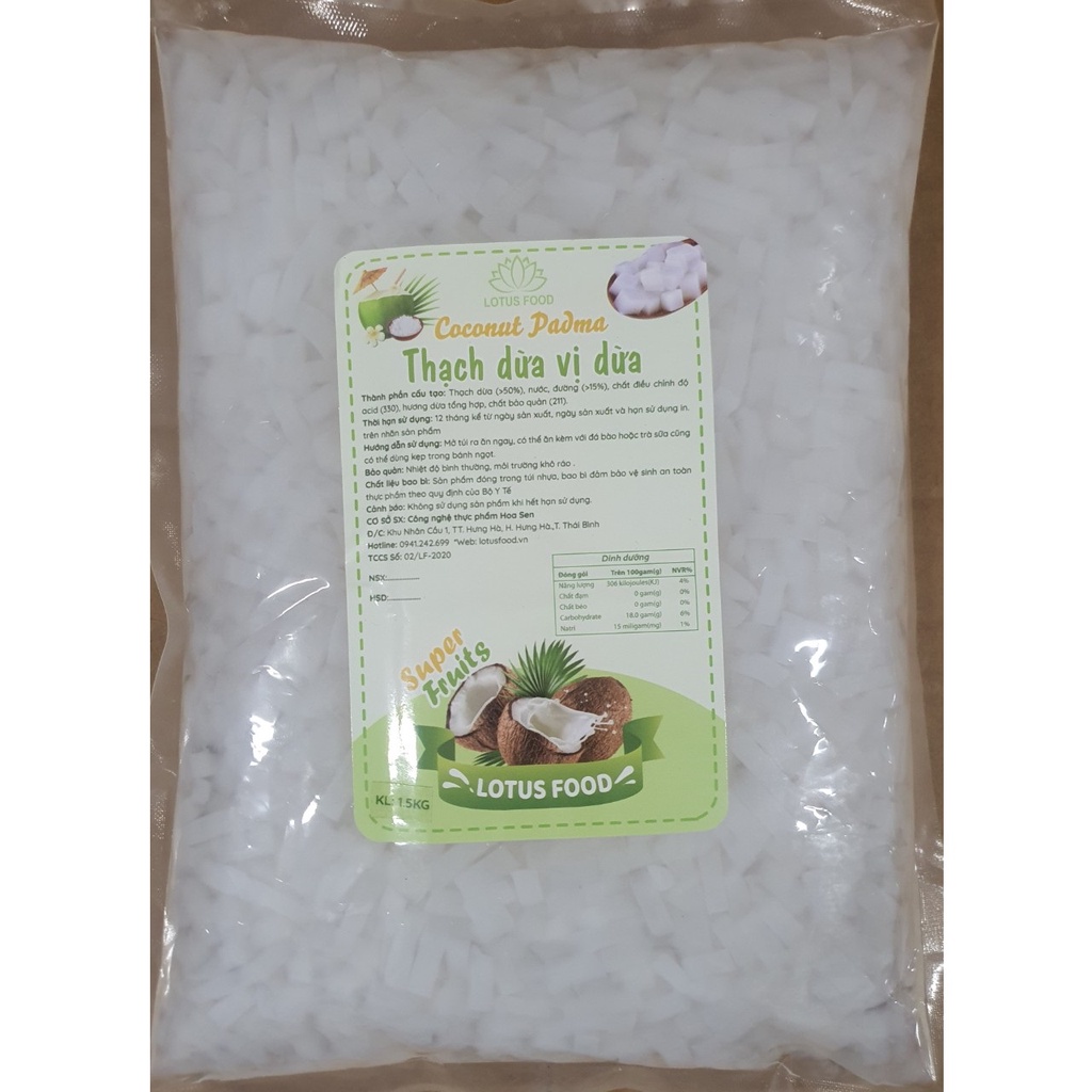 THẠCH DỪA VỊ DỪA - LOTUS FOOD - bịch 1.5kg