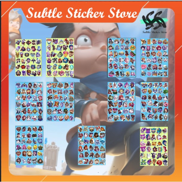 - Combo Set Sticker Emoji Lol /League of Legends - game Liên Minh Huyền Thoại dán trang trí siêu đẹp