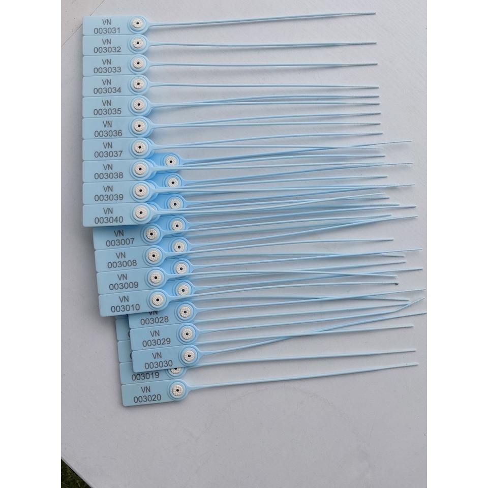 Combo 100 chiếc Niêm phong nhựa tròn khoá kim loại dài 27cm