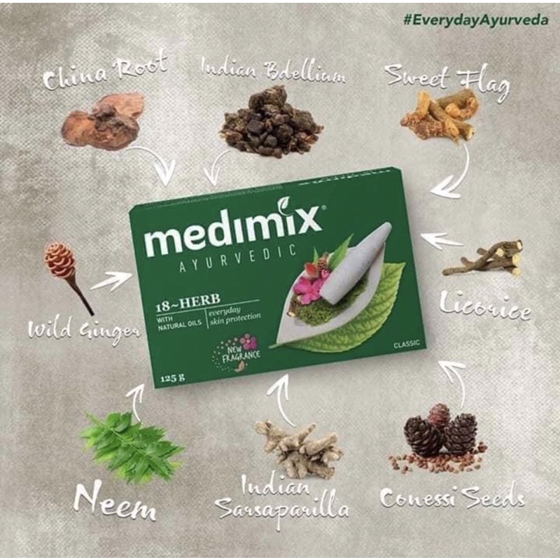 [🔥Sale ] 125gr Xà Phòng Thảo Mộc Medimix - Xà phòng Medimix 18 herbs loại bỏ mụn lưng | BigBuy360 - bigbuy360.vn