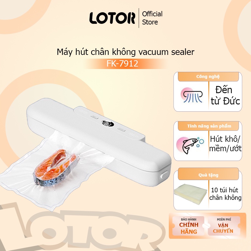 Máy Hút Chân Không Bảo Quản Thực Phẩm, Máy Niêm Phong Miệng Túi Tự Động - Alohome [Tặng 10 Túi Hút Chân Không]