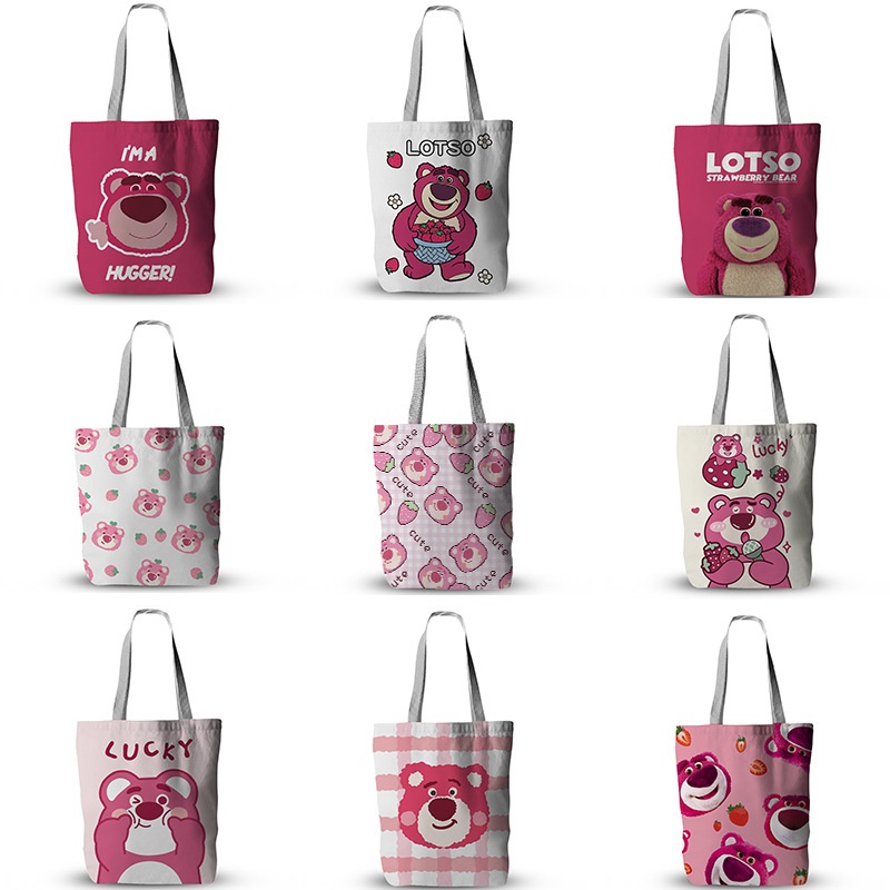 Sun baby Túi Đeo Vai Đa Năng In Họa Tiết Gấu Và Dâu Tây Dễ Thương Thời Trang 2023 Cho Bé