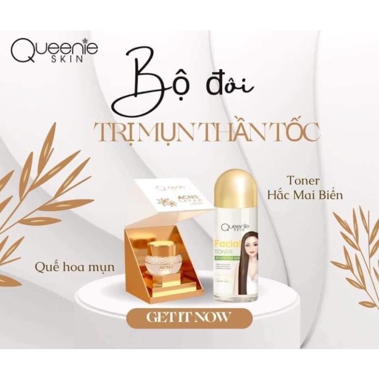 Quế Hoa Mụn Queenie Skin Chính Hãng - Toner Hắc Mai Biển Queenie Skin Chính Hãng