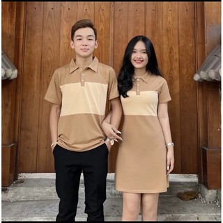 Hình thật. Set thun couple nâu cafe siêu đẹp 🎁🎁
