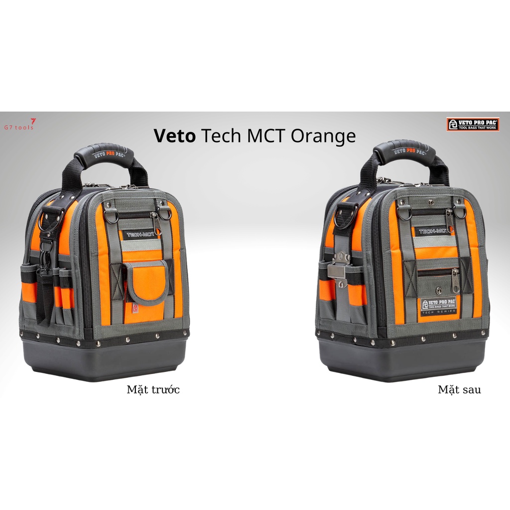 Túi Đựng Dụng Cụ Cầm Tay VETO Tech MCT Orange Màu Cam Gồm 44 Pouch Túi Nhỏ