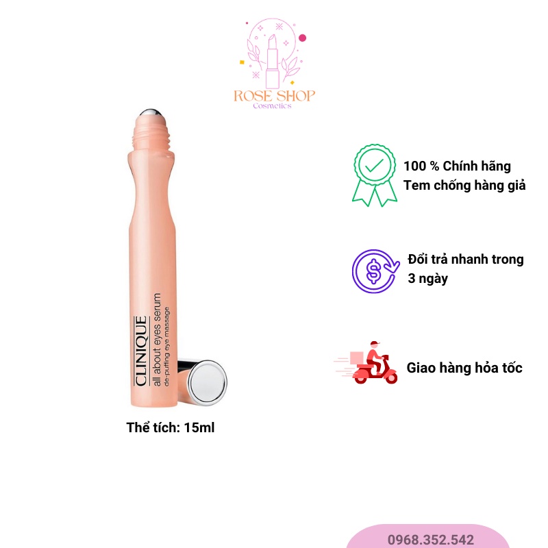 Kem dưỡng da vùng măt  Clinique All About Eyes Serum De-Puffing Eye Massage - 15ml