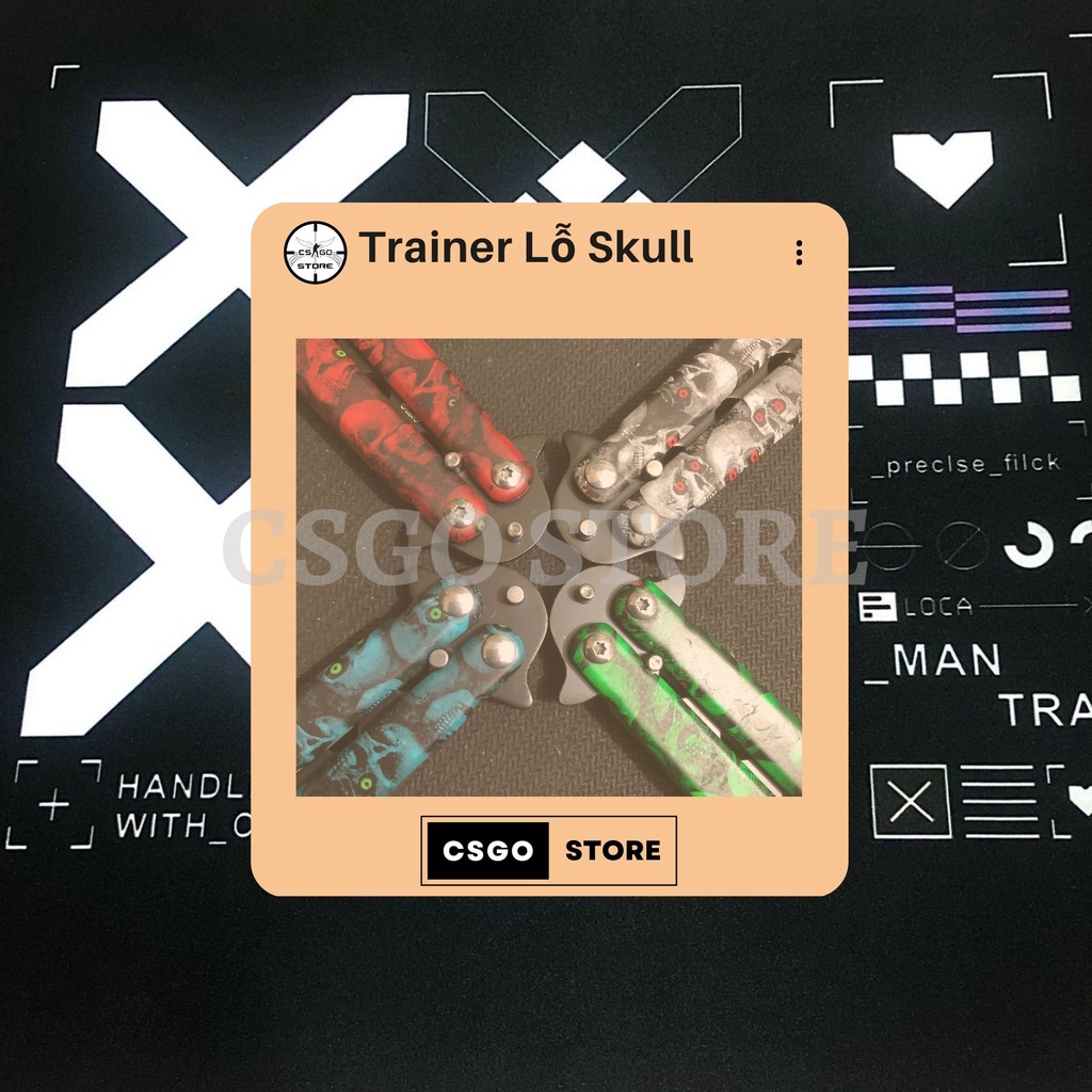Trainer Skull tập tay tặng tua vít vặn ốc balisong tại Csgo Store