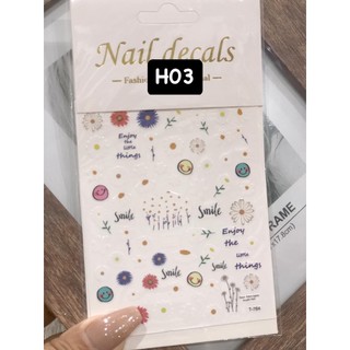 Sticker hoa trang trí nail
