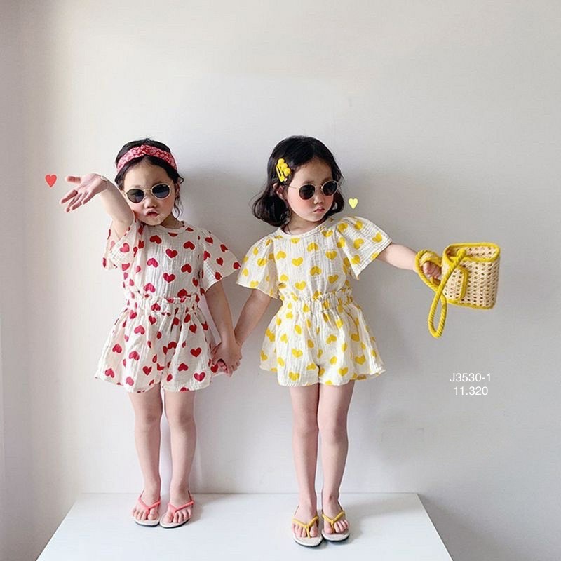 Đồ bộ muslin trái tim