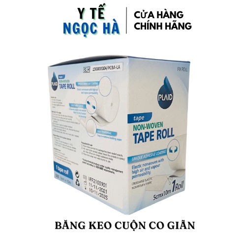 Băng Keo Cuộn Co Giãn Tape Roll/ Fix Roll 5cmx10m, Băng keo y tế an toàn cho da, dính th.u.ốc đông y