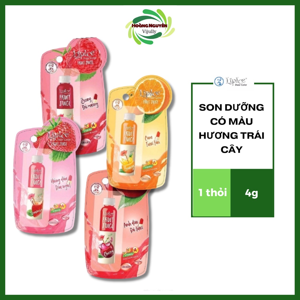 Son dưỡng có màu Lipice Sheer Color Fruit Juice 4g