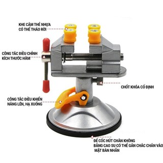 Eto kẹp mini đế hít xoay 360 độ mở 30mm kms