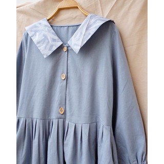 Đầm baby doll linen phối cổ thuỷ thủ by Savanna