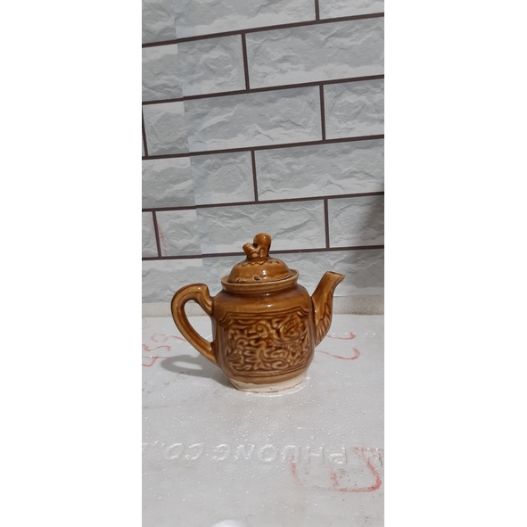 Bình trà men nâu kiểu nam bộ