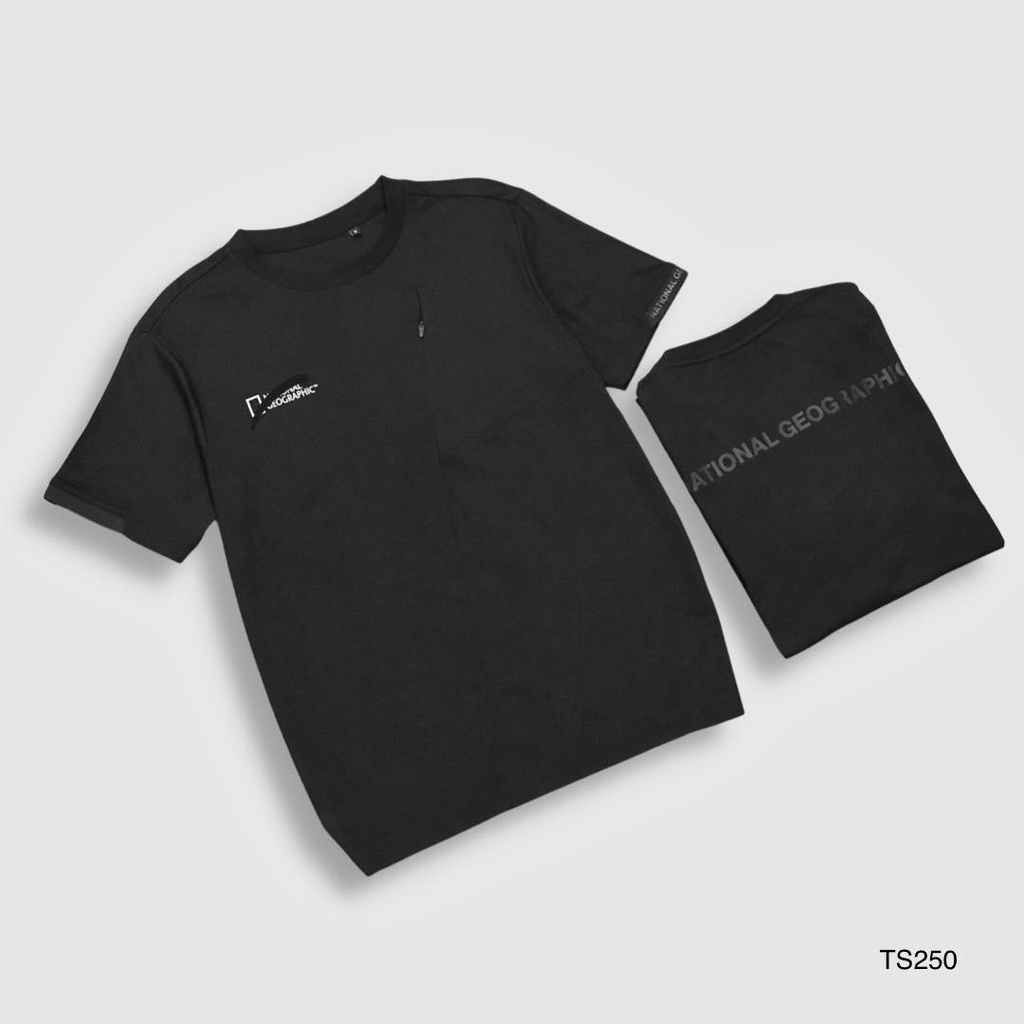 Áo thun, áo phông Unisex nam nữ xuất Hàn có zip ngực logo dập nổi độc đáo