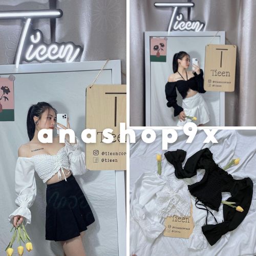 Bộ đồ bánh bèo dáng ngắn hàn quốc ANASHOP9X