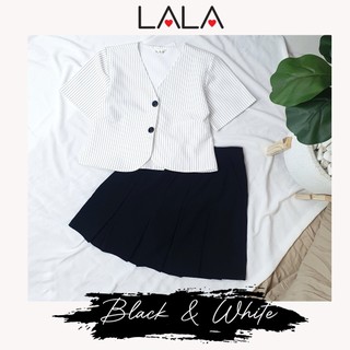 Bigsize công sở - Áo Lửng Trắng Sọc