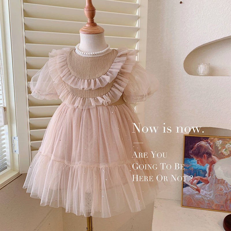 Váy Công Chúa Ren Ngực Hàng QC Cao Cấp Bé Gái