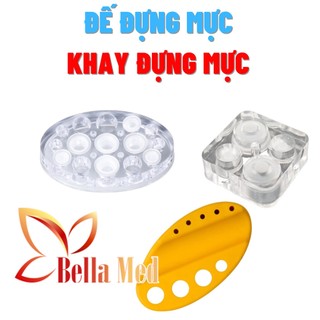 Đế dựng mực phun xăm, khay đựng mực nhiều lỗ, khay đựng mực phun xăm nhiều size