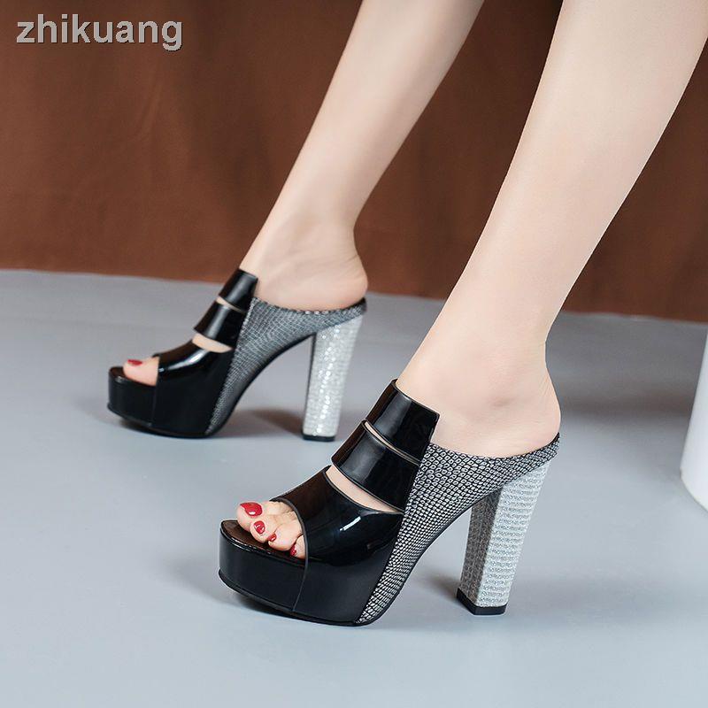 Dép Cao Gót 12cm Đế Dày Chống Nước Thời Trang Mùa Hè Cho Nữ fis
