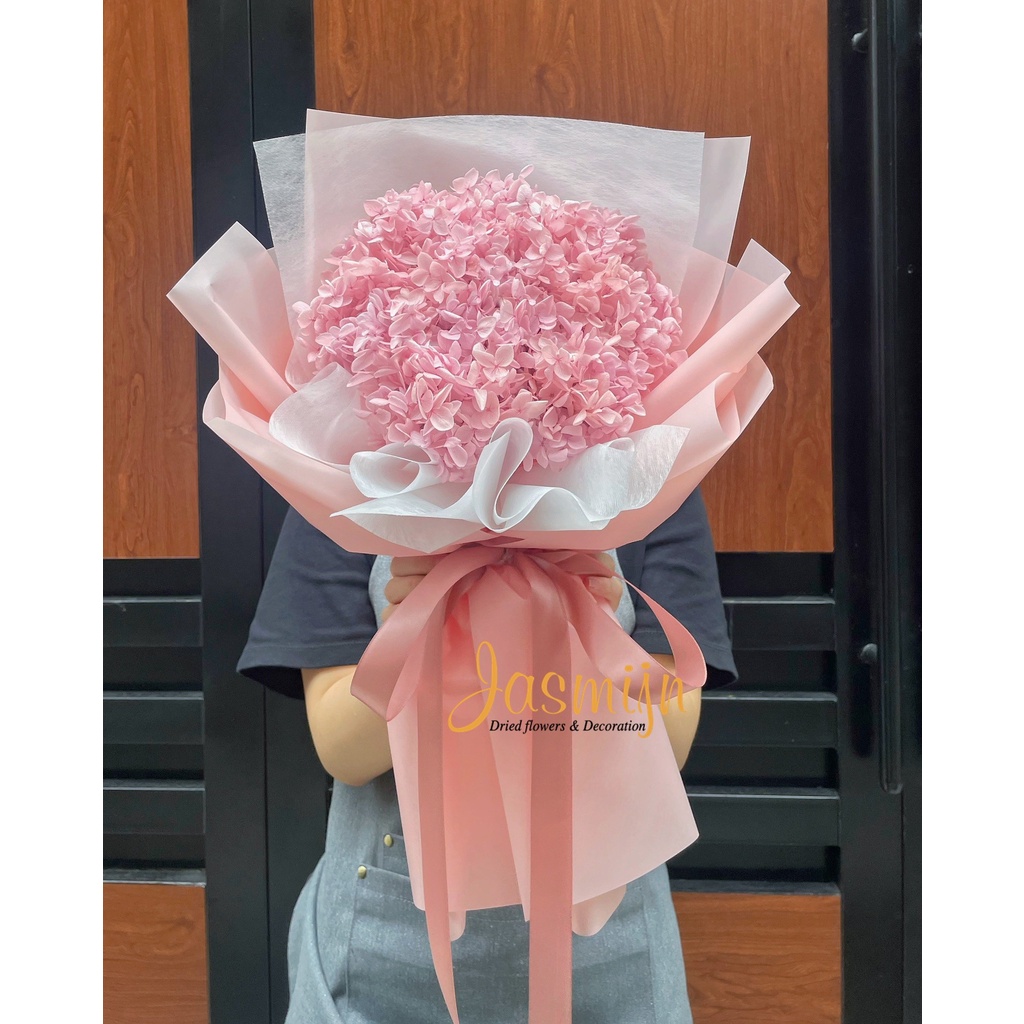 Bó hoa khô - hoa cẩm tú cầu khô