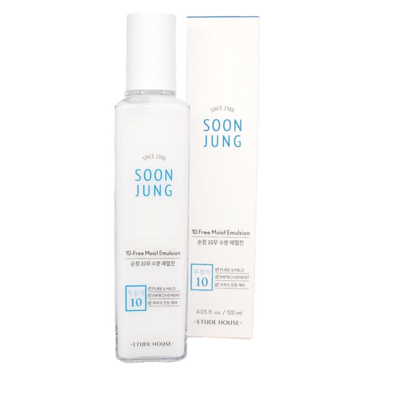 Sữa Dưỡng Cho Da Nhạy Cảm Etude House Soon Jung 10-Free Moist Emulsion 120ml / Centella