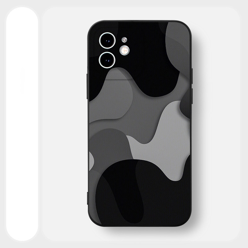 Ốp lưng iphone mềm chống bẩn hình độc lạ đen Cho iPhone 14 13 12 11 Pro Max SE 2020 X XR XS 8 7 ip 6S 6 Plus e2041