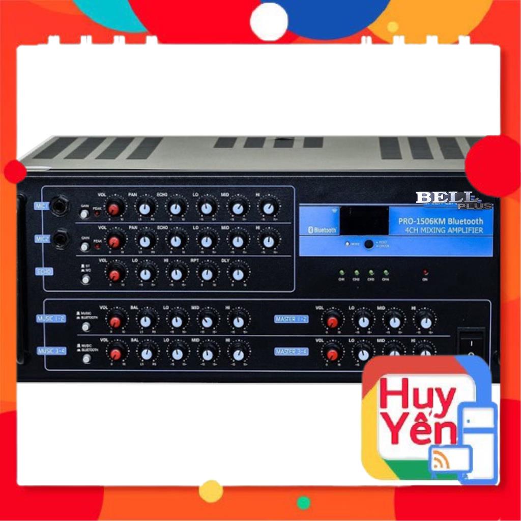 Âmpli karaoke và nghe nhạc PRO - 1506 16 sò BellPlus (hàng chính hãng) - Tặng dây loa, jack cắm Free