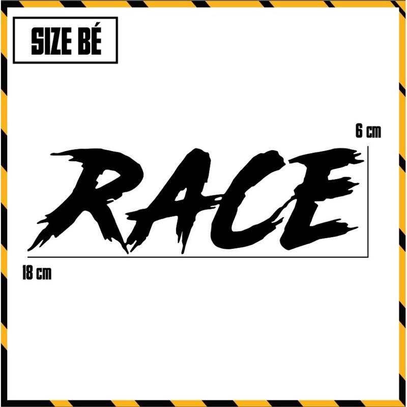 Tem RACE dán xe. Tem decal cao cấp