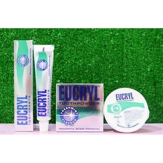 [ COMBO TRẮNG RĂNG EUCRYL 50g ] combo gồm tuýp kem + bột đánh trắng răng