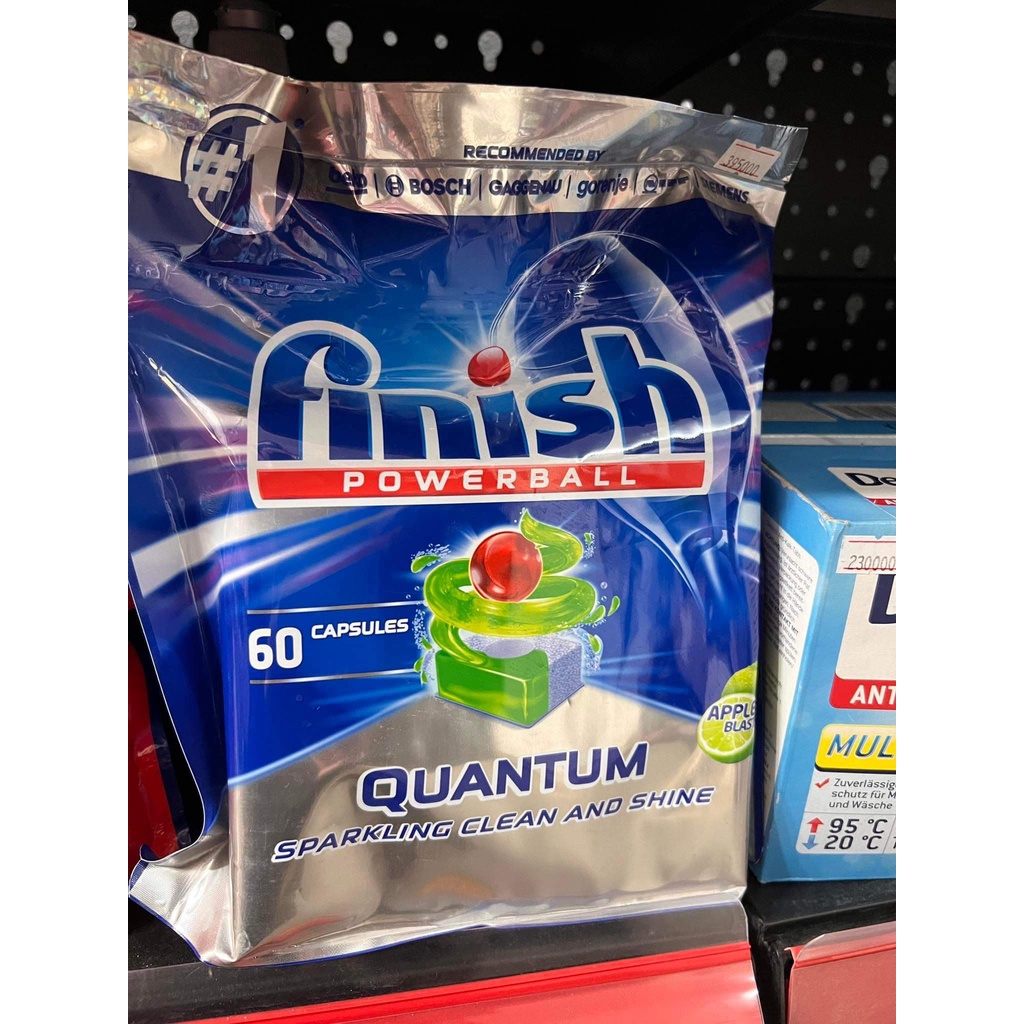 VIÊN RỬA BÁT FINISH QUANTUM MAX FVQT60AP HỘP 60 VIÊN – HƯƠNG TÁO CHANH