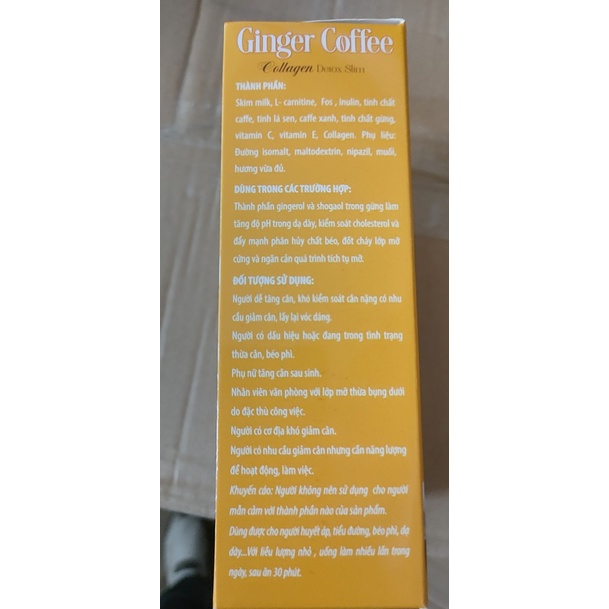 Cà Phê Gừng Collagen Ginger Coffee Hộp 12 Gói