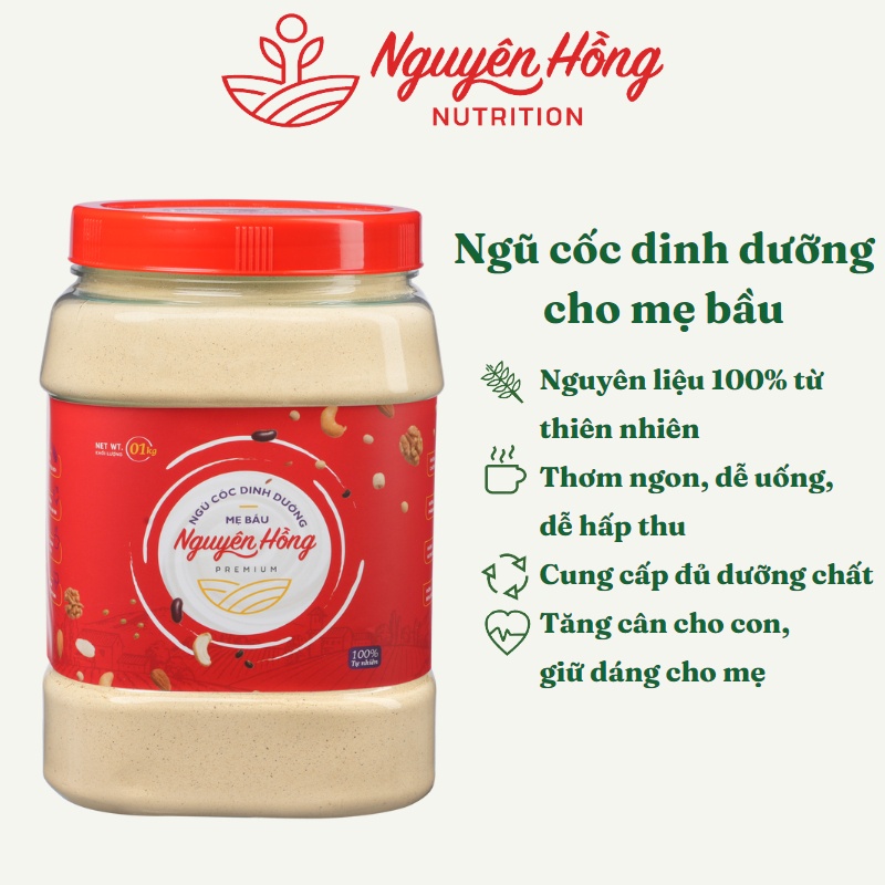 Ngũ cốc dinh dưỡng cho mẹ bầu – Nguyên Hồng – Bột ngũ cốc cho bà bầu từ 15 loại hạt tự nhiên cao cấp