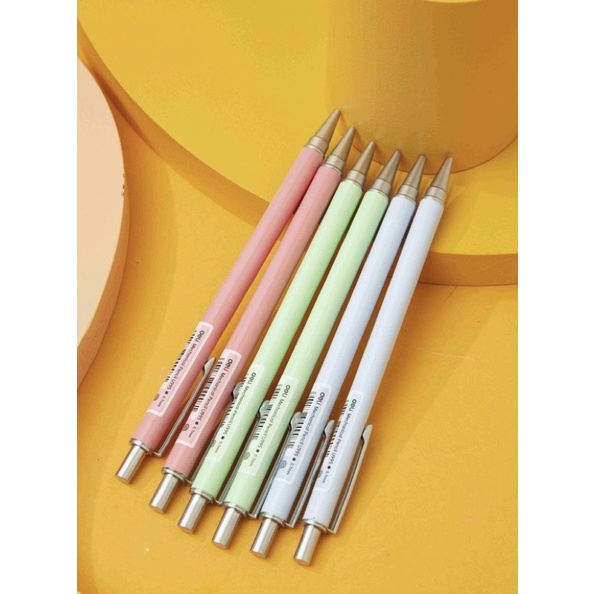 Bút chì kim bấm Deli xanh dương/hồng/xanh lá ngòi 0.5mm