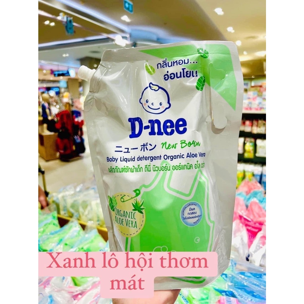Túi nắp vặn 1,4L Nước giặt xả quần áo Dnee 2in1 nội địa Thái Lan